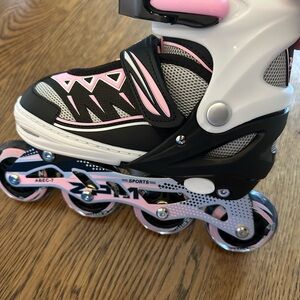 Kids Inline Skates - Black and Pink